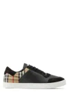 Burberry Stevie Vintage Check Low-top Sneakers In Black