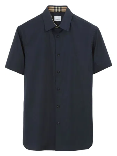 BURBERRY MEN'S STRETCH POPLIN SHIRT
