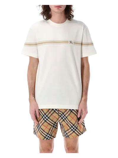 BURBERRY MEN'S STRIPED COTTON T-SHIRT