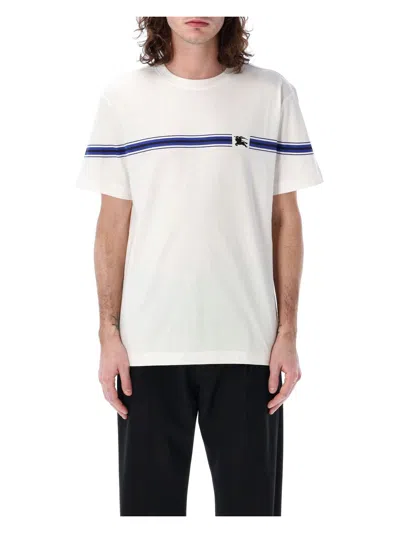 BURBERRY MEN'S STRIPED COTTON T-SHIRT