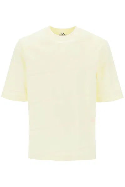 BURBERRY MEN'S STRIPED T-SHIRT WITH EKD EMBROIDERY