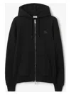 Burberry Black Sweatshirt With Ekd Embroidery On The Front And Logo Print On The Rear In Cotton Man In Black
