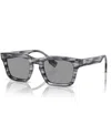 Burberry Womens Grey Be4403 Rectangular-frame Acetate Sunglasses In Gray