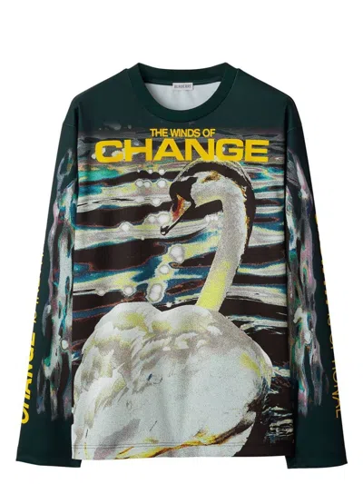 BURBERRY MEN'S SWAN PRINT T SHIRT | SIZE MEDIUM | 8077333