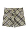 Burberry Patterned Swim Trunks Elastic Waistband In Multicolor