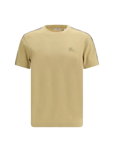 Burberry Cotton Check-trim Equestrian Knight T-shirt In Neutral