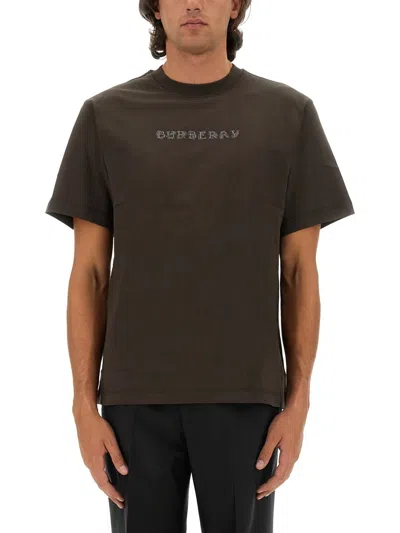 Burberry Men T-shirt With Logo In Multicolour