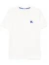 Burberry Ekd-embroidered Cotton T-shirt In White