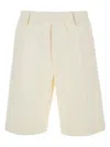 Burberry Tailored Canvas Shorts In White