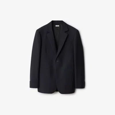 BURBERRY MEN'S TAILORED JACKET CRAFTED WITH DARK WOOL TWILL