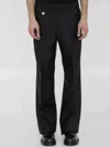 Burberry Suit Pants In Navy Blue Wool. Straight-leg Cut. Zippered Closure And Belt Clip.