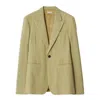 Burberry Wool Blazer In Green