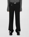 Burberry Suit Pants In Navy Blue Wool. Straight-leg Cut. Zippered Closure And Belt Clip. In Black