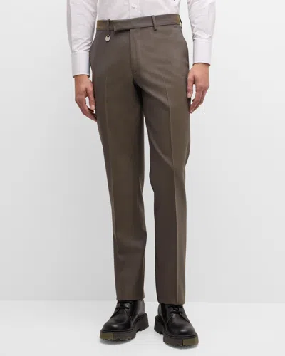 Burberry Straight-leg Iridescent Wool Suit Trousers In Gray