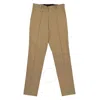 BURBERRY BURBERRY MEN'S TAUPE BROWN CHINO PANTS