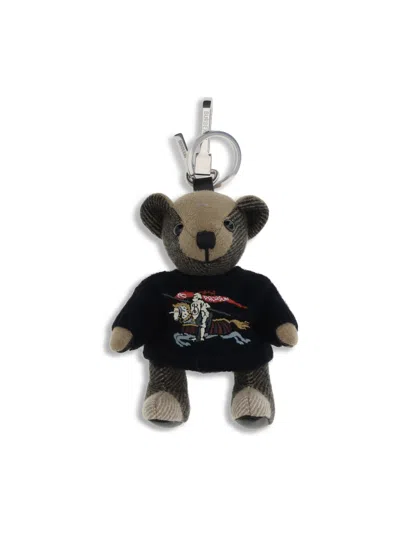 Burberry Men Teddy Bear Keychain In Black