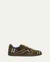 Burberry Checked Terrace Lace-up Sneakers In Heath Ip Check