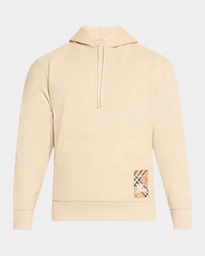 BURBERRY MEN'S TERRY EKD PATCH HOODIE