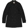 Burberry Men's The Chelsea Mid-length Black Trench Coat In Red/black