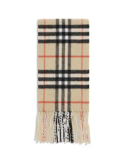 Burberry Men Thin Cashmere Check Scarf In Brown