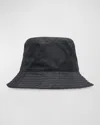 Burberry Check Bucket Hat In Black