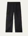 Burberry Check Cropped Tailored Trousers In Black Ip Check