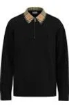Burberry Mens Logo-embroidered Funnel-neck Cotton Sweatshirt Black Xl In Black
