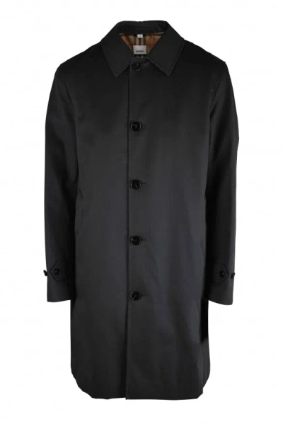 Burberry Men Trench Coat In Gray