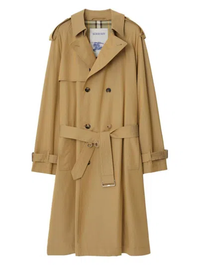 Burberry Men's Trench Coat With Cinutra In Beige