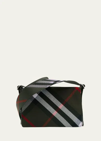 Burberry Men's Trench Crossbody Bag In Black