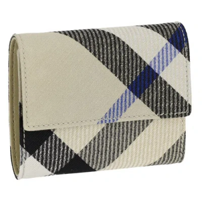 Pre-owned Burberry Men's Trifold 8086005 Lichen Compact Wallet Newarticle In Beige