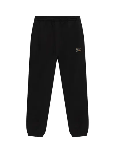 Burberry Cotton Joggers Elastic Waist Cuffs Pocket In Black