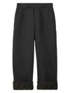 Burberry Trousers With Check Pattern Lapels