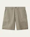 Burberry Beige Cargo Shorts With Motif In Quill