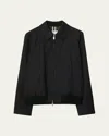 Burberry Cotton Gabardine Chester Harrington Jacket In Black