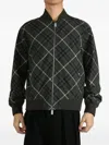 Burberry Check Jacket In Black