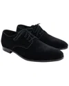 Burberry Men's Velvet Lace-up Derby Oxford (authentic Pre-loved) In Black