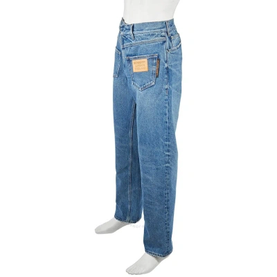 Burberry Men's Vintage Blue  Relaxfit Reconstructed Washed Denim Jeans