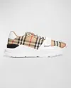 BURBERRY MEN'S VINTAGE CHECK CANVAS LOW-TOP SNEAKERS