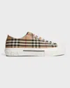 BURBERRY MEN'S VINTAGE CHECK LOW-TOP SNEAKERS