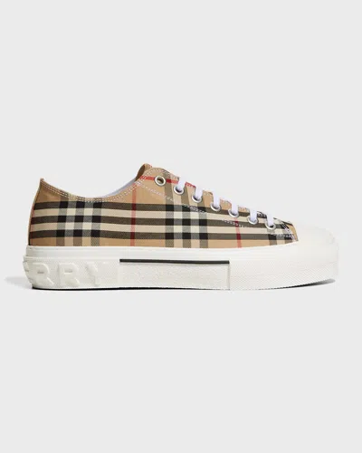 Burberry Vintage Check Low-top Trainers In Neutrals