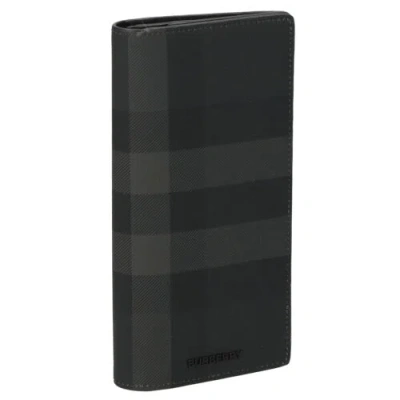 Pre-owned Burberry Men's Wallet 8070199 Charcoal Cavendish Newarticle In Gray