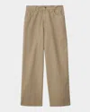 Burberry Men's Washed Twill Trousers In Quill