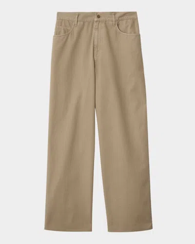 BURBERRY MEN'S WASHED TWILL TROUSERS