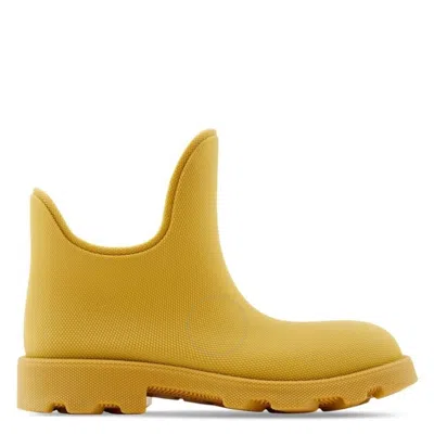 BURBERRY BURBERRY MEN'S WATER-RESISTANT PEBBLED RUBBER RAINBOOTS