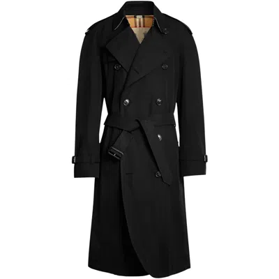 Burberry Men's Westminster Heritage Trench Coat In Black