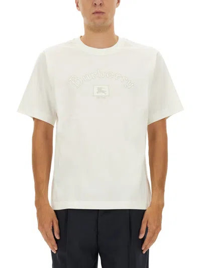 Burberry Gothic Logo T-shirt In White