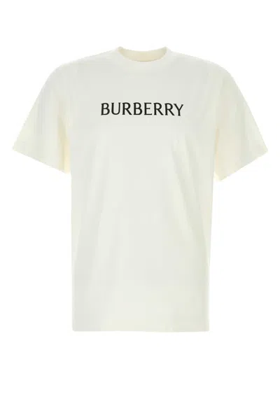 Burberry Logo-printed Crewneck T-shirt In White