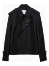 Burberry White Striped T-shirt With Logo Embroidery In Black