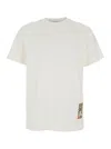 Burberry Men White T-shirt With Logo Patch With Check Motif On The Front In Cotton Man